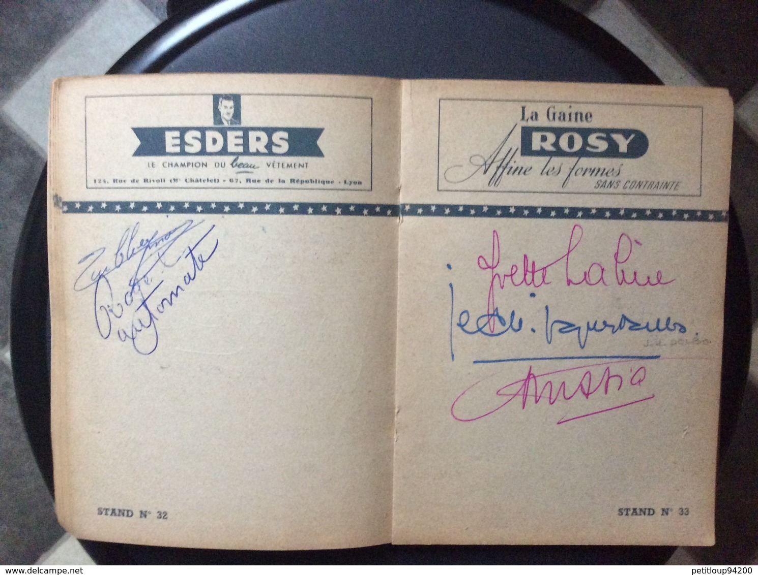 LA KERMESSE AUX ETOILRE 1951Carnet d’Autographes E.VON STROHEIM J.MARAIS S.MONTFORT N.COURCEL D.GELIN M.MICHEL Etc....