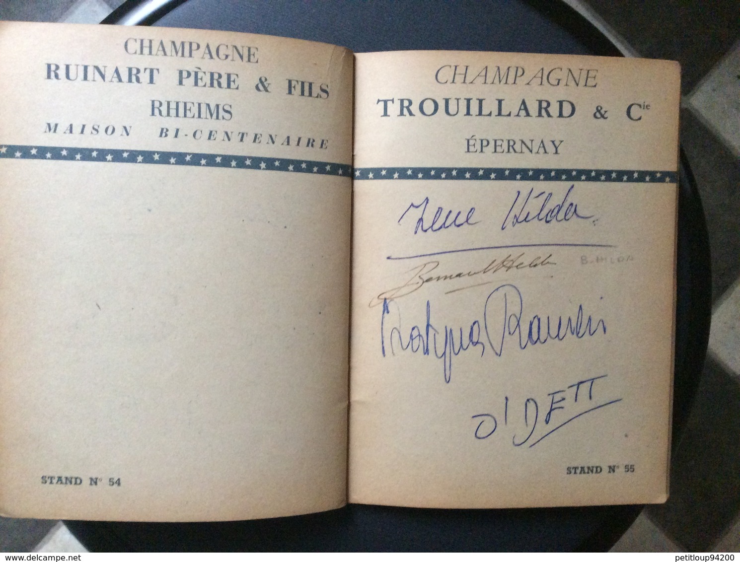 LA KERMESSE AUX ETOILRE 1951Carnet d’Autographes E.VON STROHEIM J.MARAIS S.MONTFORT N.COURCEL D.GELIN M.MICHEL Etc....