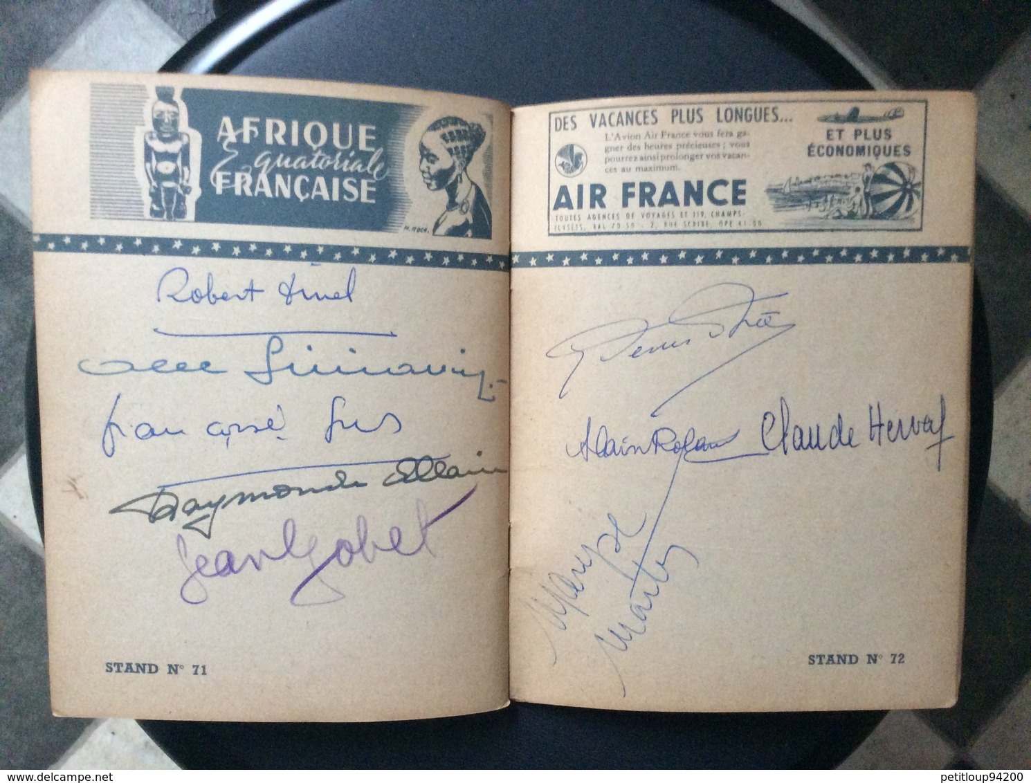 LA KERMESSE AUX ETOILRE 1951Carnet d’Autographes E.VON STROHEIM J.MARAIS S.MONTFORT N.COURCEL D.GELIN M.MICHEL Etc....