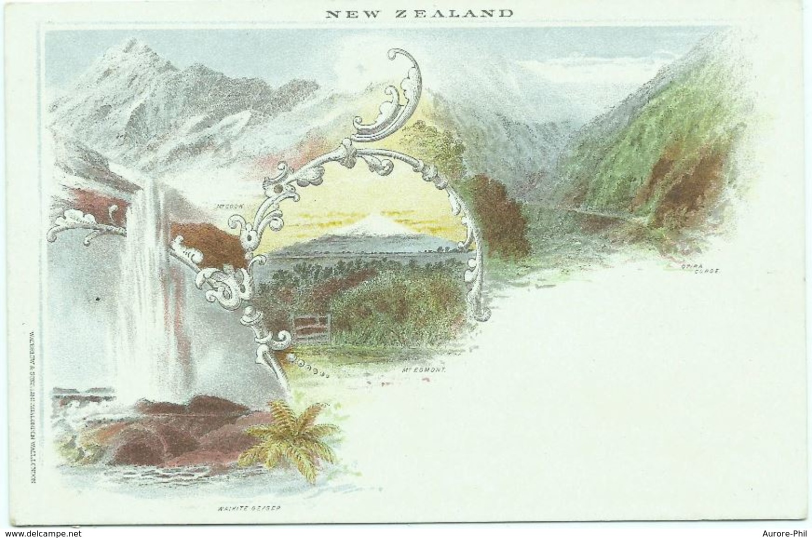 Nouvelle-Zélande 1897 - The Waikite Geyser – Mont Egmont Taranaki (Volcan) – Eau Phréatique, Gaz Volcaniques - Cartas & Documentos