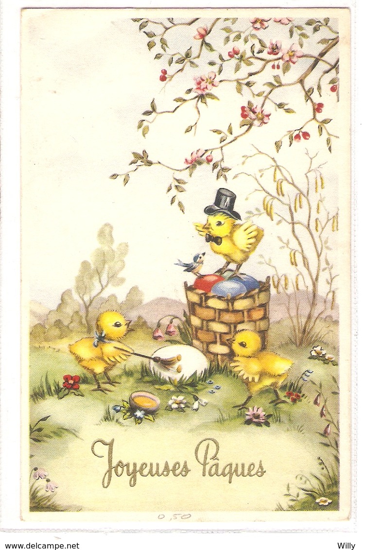 PAS 342  OLD FANTASY POSTCARD   , PAQUES - Ostern