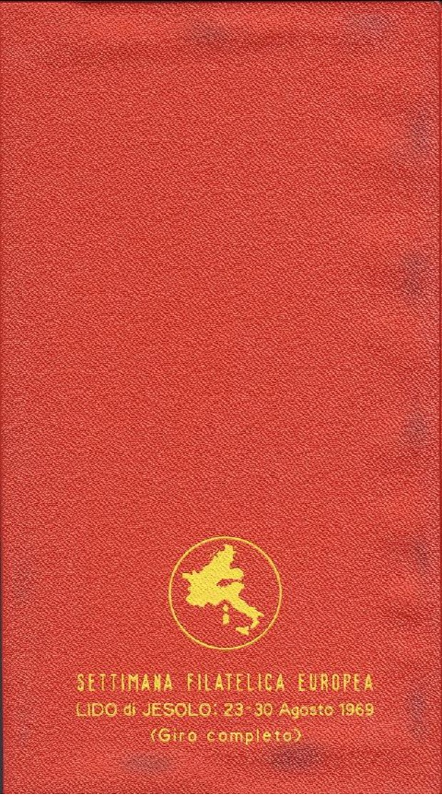 1969- Folder Settimana Filatelica Europea Contenente Lettera Raccomandata+cartolina Collegamento Aereo Lido Di Jesolo-Be - 1961-70: Poststempel