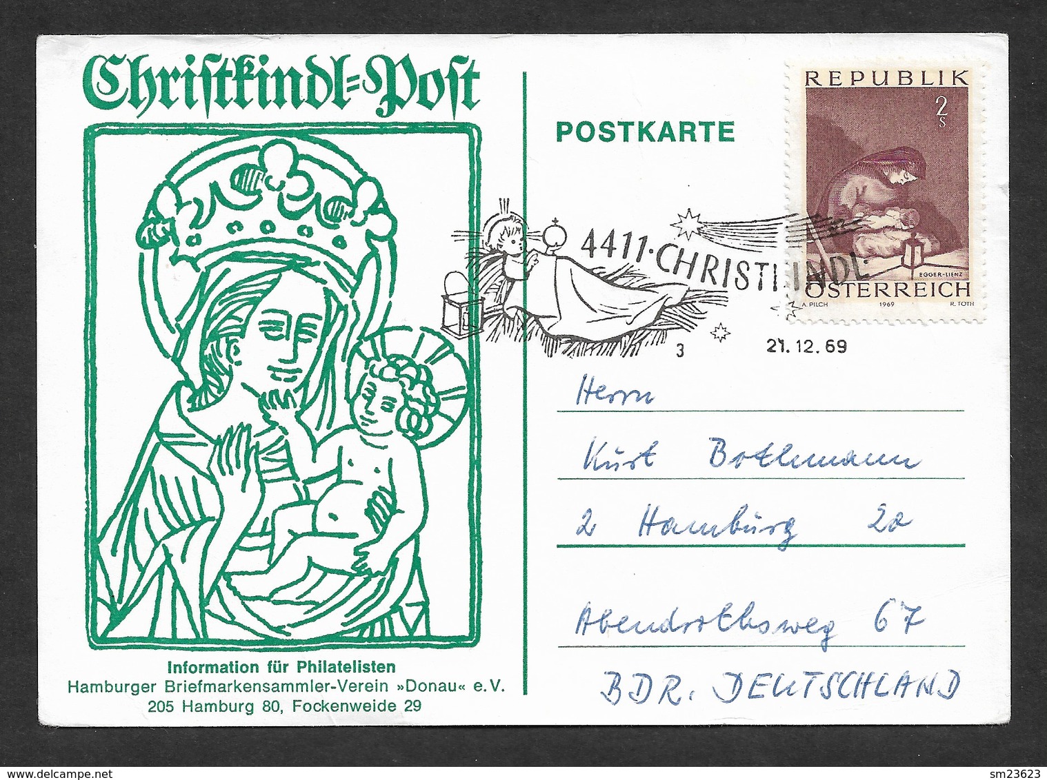 Österreich 1969  Mi.Nr. 1318 , Christkindl=Post - Postkarte - Gestempelt / Fine Used / (o) Christkindl 21.12.69 - Briefe U. Dokumente