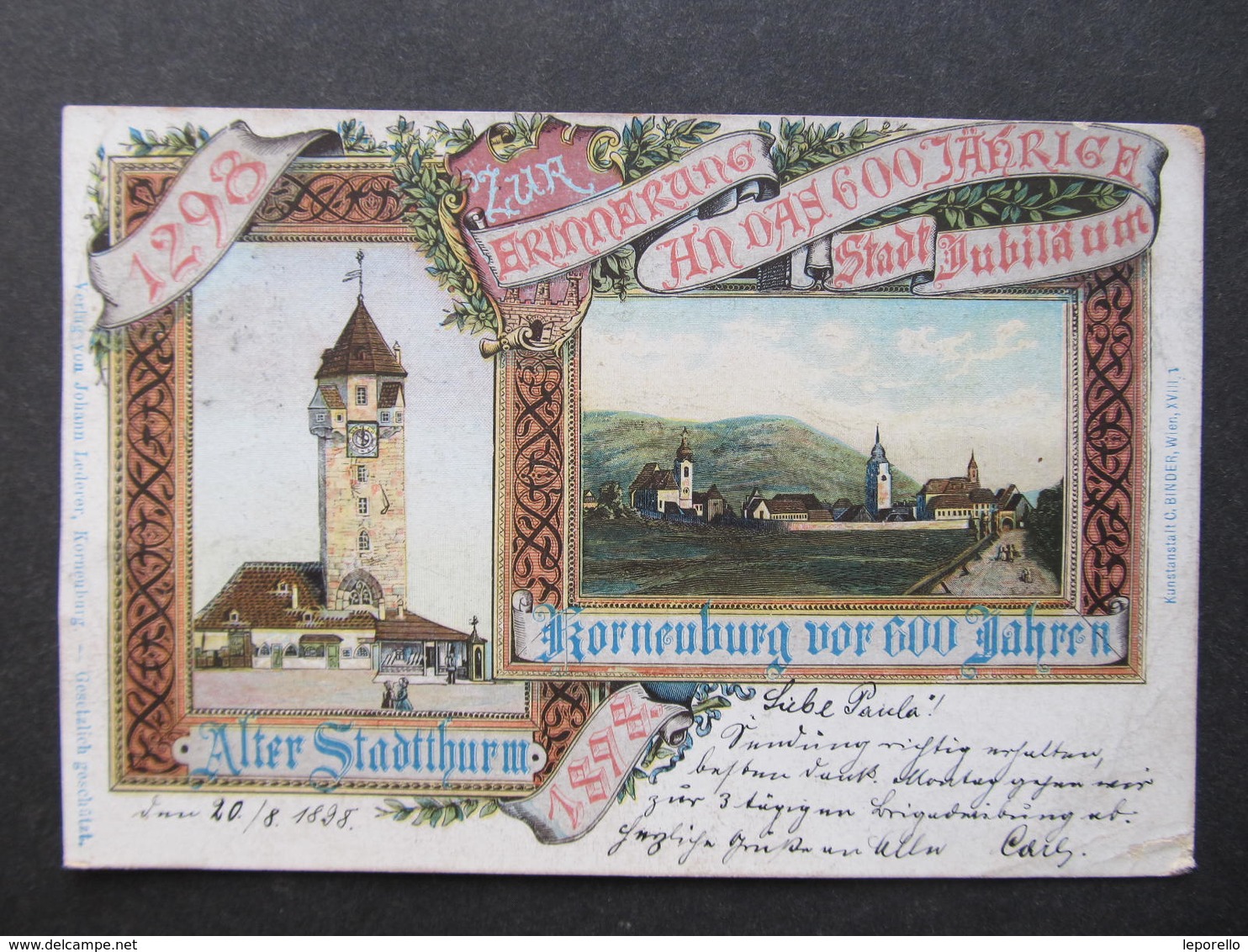 AK KORNEUBURG Litho 1898///  D*41759 - Korneuburg