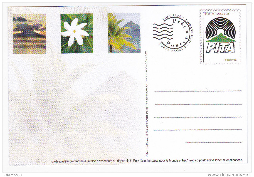 Polynésie Française / Tahiti - Carte Postale Prétimbrée à Poster / Mars 2016 - Pita Tahiti - Unused Stamps