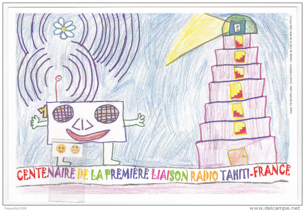 Polynésie Française / Tahiti - Carte Postale Prétimbrée à Poster / Janvier 2016 - Centenaire De La Liaison Radio - Unused Stamps