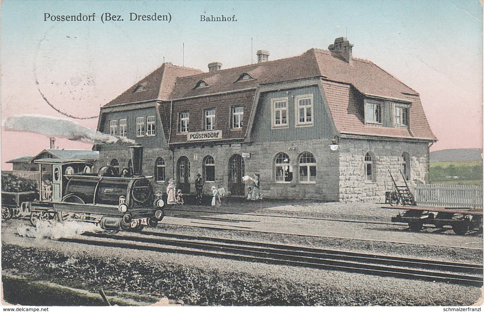 AK Possendorf Bahnhof Windbergbahn Zug A Bannewitz Welschhufe Hänichen Cunnersdorf Karsdorf Boderitz Dresden Gittersee - Bannewitz