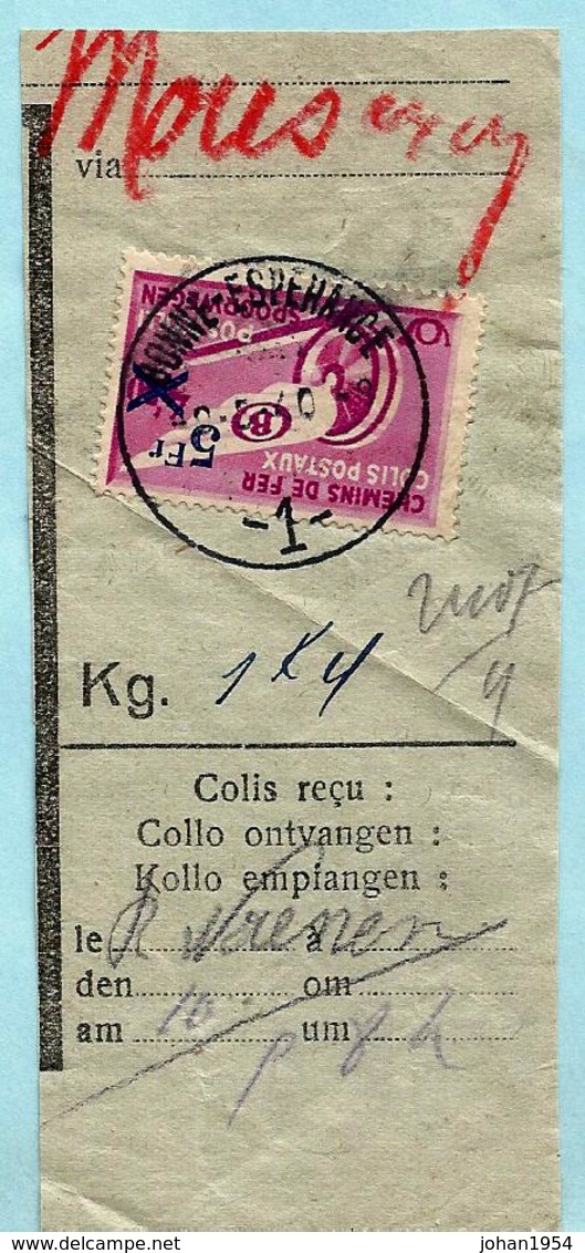 MOUSTACHE - Spoorwegfragment, Afst. BONNE-ESPERANCE 1 09/05/1940 - Sonstige & Ohne Zuordnung