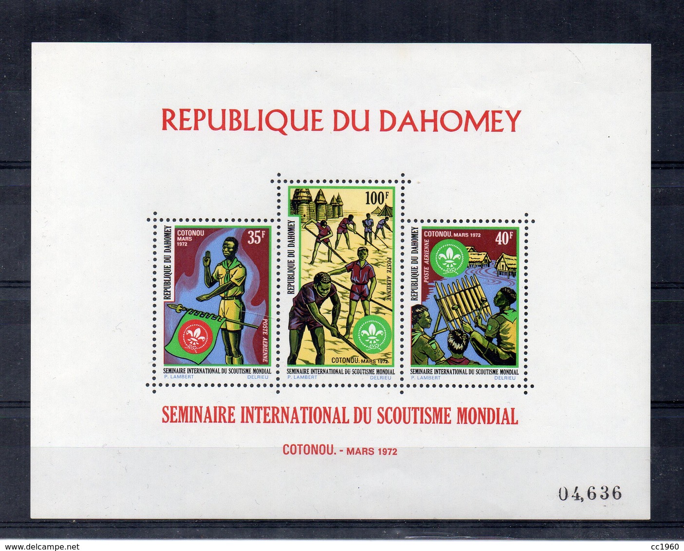 BENIN - DAHOMEY - 1972 - Foglietto Seminario Internazionale Dello Scoutismo Mondiale - 3 Valori - Nuovo ** - (FDC19775) - Benin – Dahomey (1960-...)
