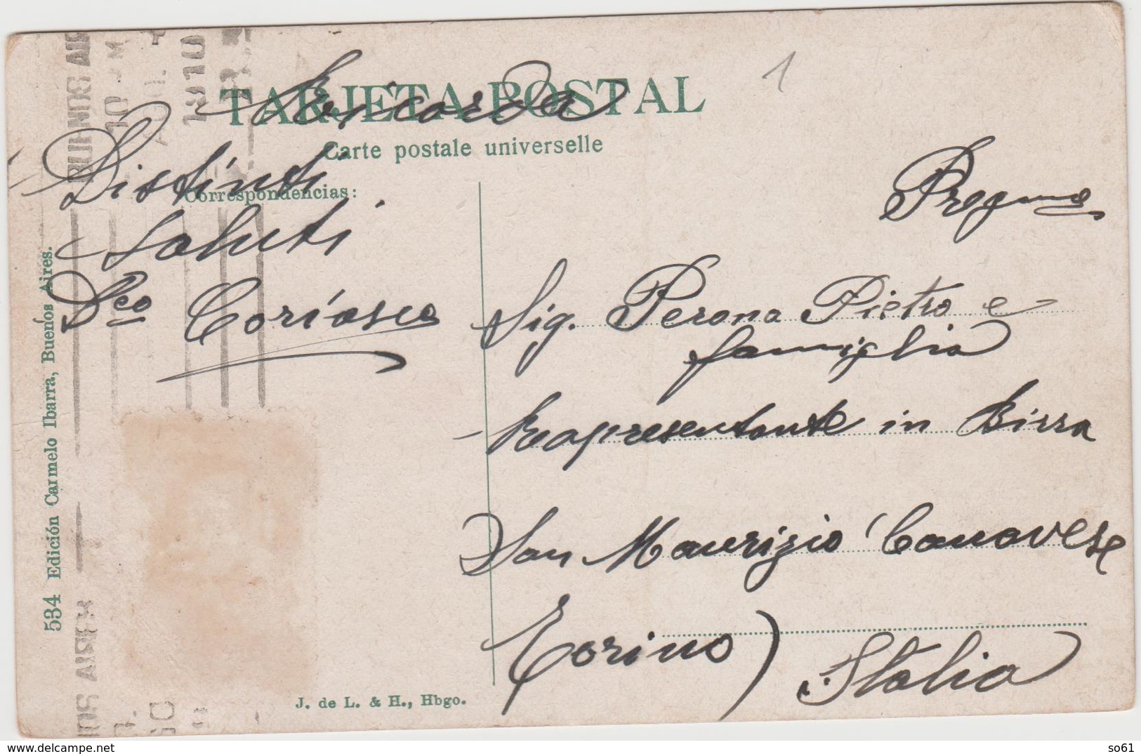 8799.   Argentina - Buenos Aires - Jardin Zoologico - 1910 - FP VFS - Argentina