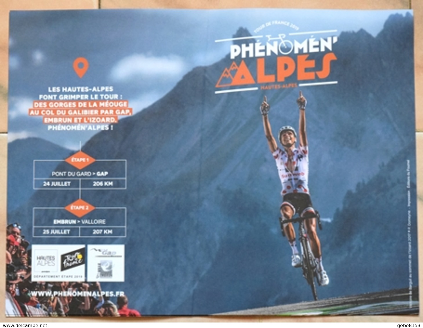 Tour De France 2019 Affiche Phénomen'Alpes Warren Barguil Gap Embrun Galibier Sport Vélo Cyclisme Cycliste - Wielrennen