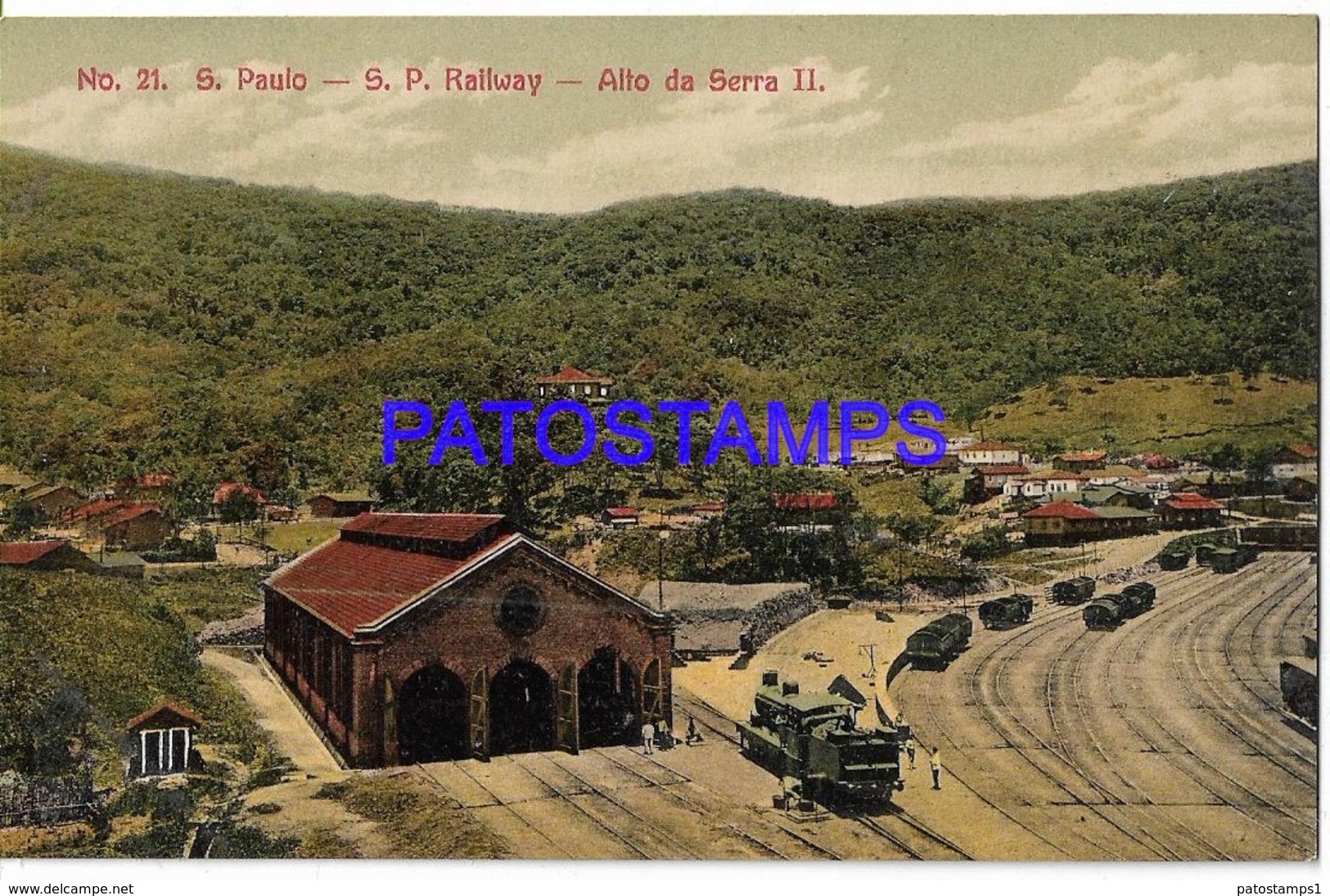 129061 BRAZIL BRASIL SAO PAULO ALTO DA SERRA II STATION TRAIN POSTAL POSTCARD - Altri & Non Classificati