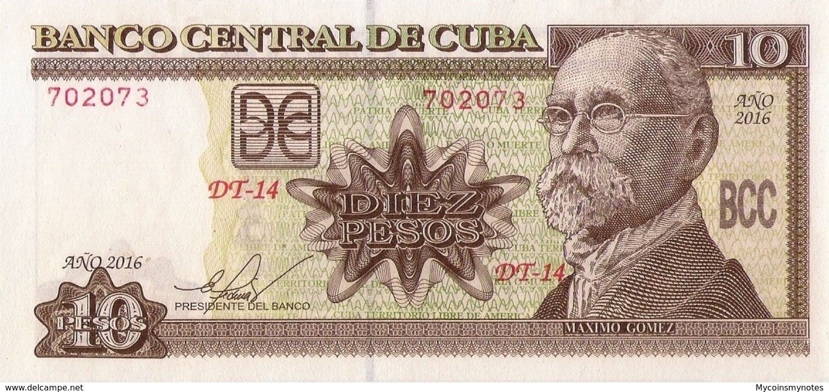 CUBA 10 Pesos, 2016, P-NEW, UNC - Cuba