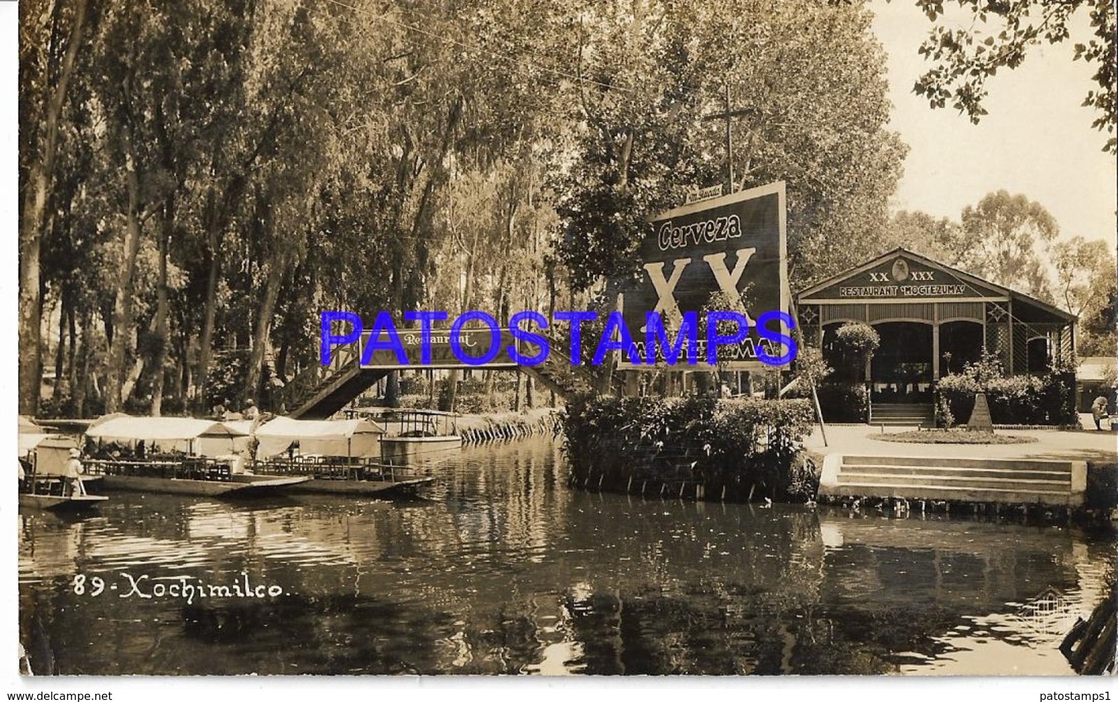 129105 MEXICO XOCHIMILCO RESTAURANT VIEW PARTIAL POSTAL POSTCARD - México