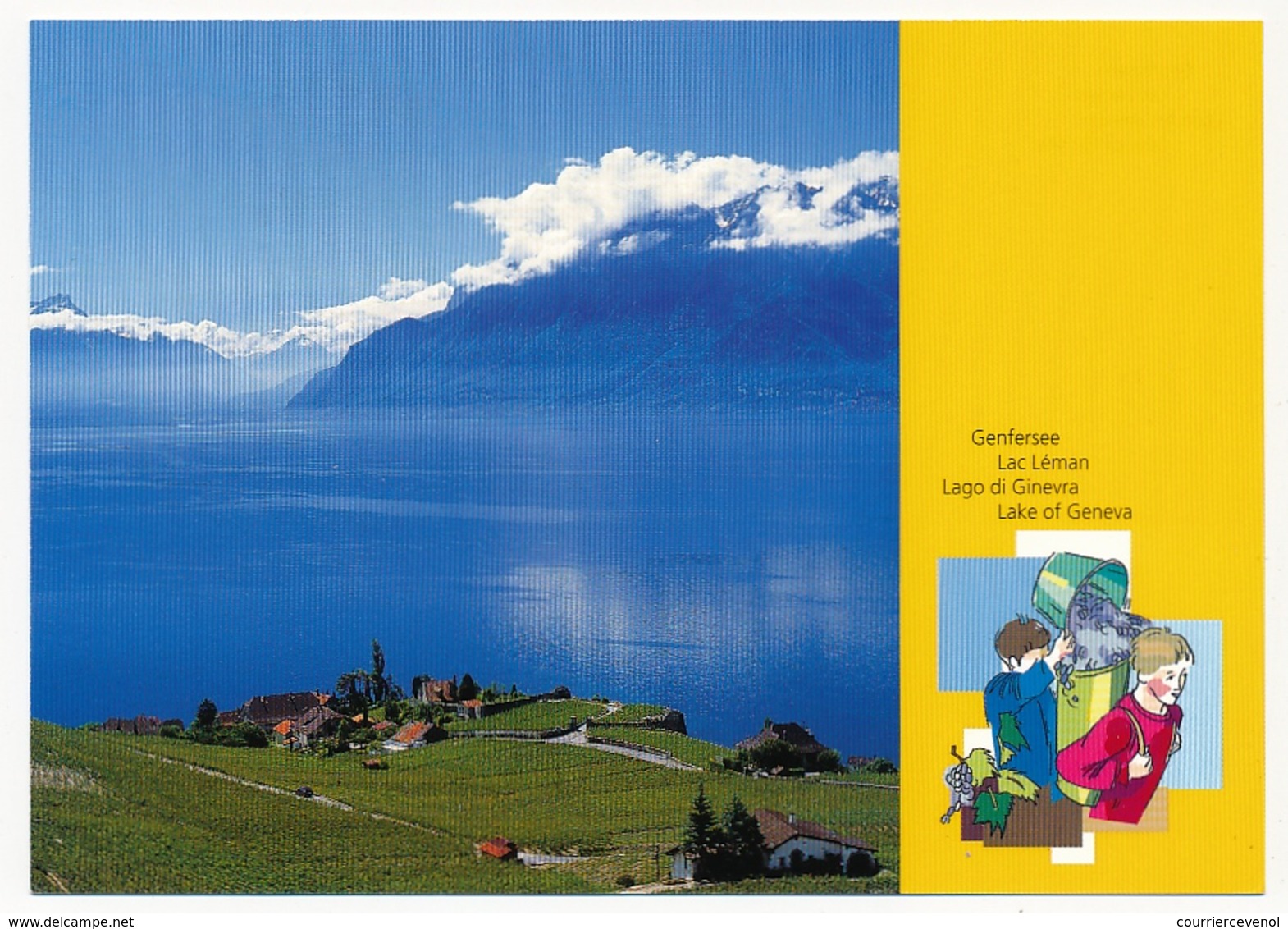 SUISSE - 4 Cartes Postales (Entiers) - Lac Léman / Lac De Constance - Neuves Et Oblitérées Premier Jour. - Interi Postali