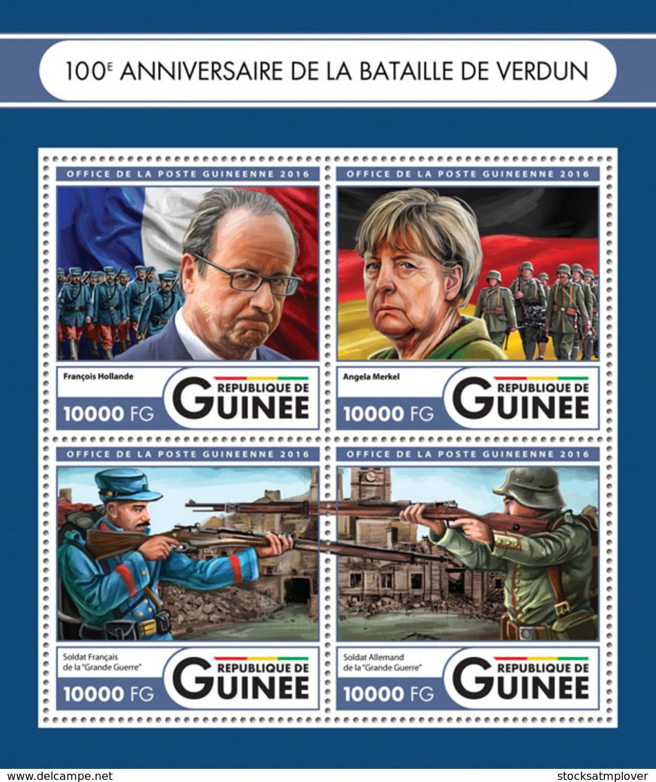 Guinea 2016 War WWI Battle Of Verdun - WW1 (I Guerra Mundial)