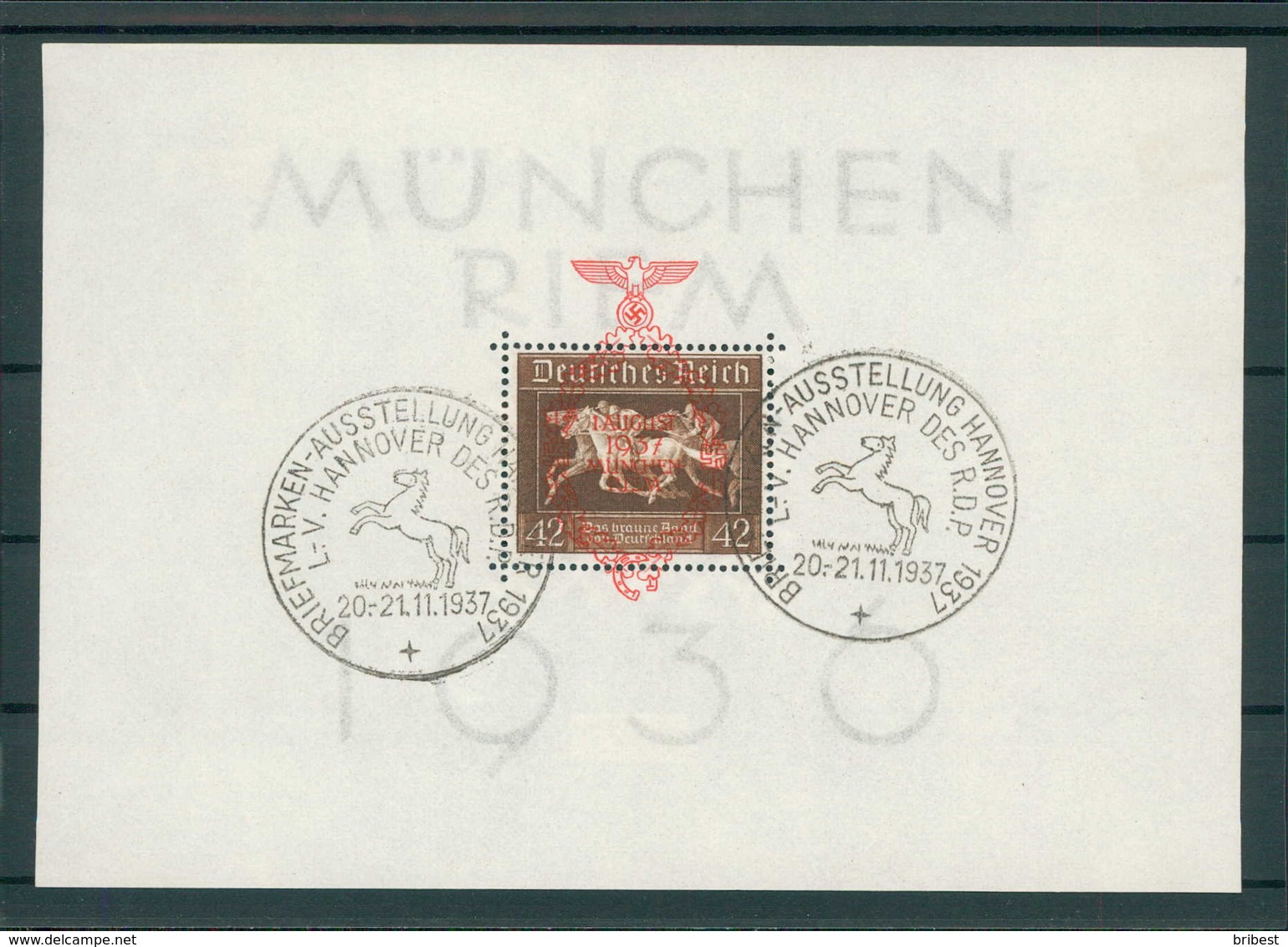 DEUTSCHES REICH 1937 Bl.10 Gestempelt (203909) - Sonstige & Ohne Zuordnung