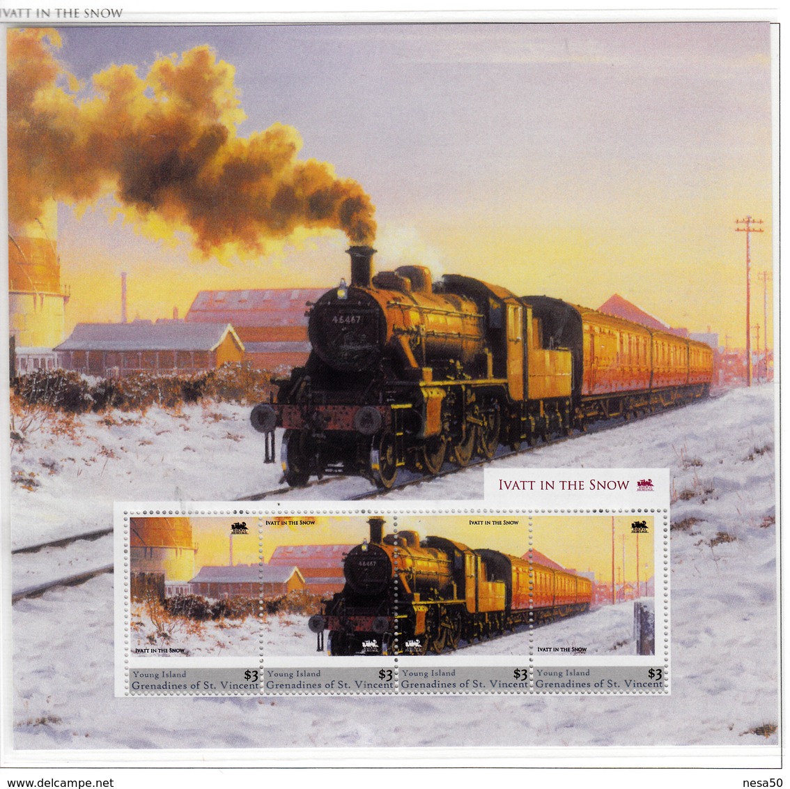 Trein, Train, Locomotive, Eisenbahn : Railway Heritage: Young Island : Ivatt In The Snow - Treni