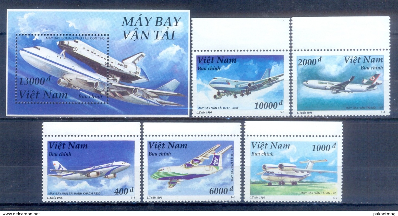 C78- Vietnam 1996 Boeing Space Shuttle Avions Airplane Aircraft Airbus. - Vietnam