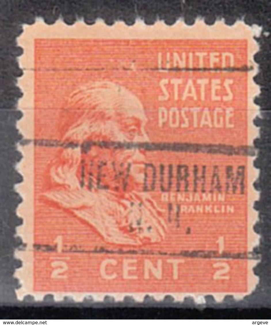 USA Precancel Vorausentwertung Preo, Locals New Hampshire, New Durham 734 - Preobliterati