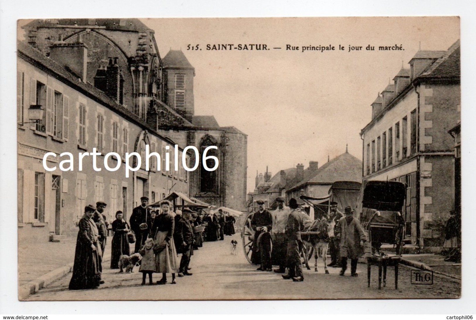 - CPA SAINT-SATUR (18) - Rue Principale Le Jour Du Marché (belle Animation) - Editions Gouttefangeas 515 - - Saint-Satur