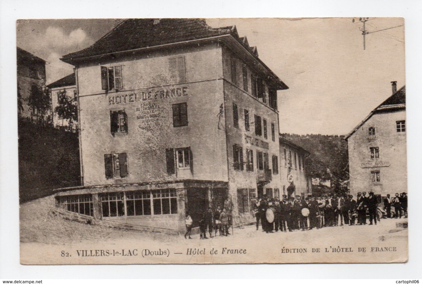 - CPA VILLERS-LE-LAC (25) - Hôtel De France (belle Animation) - Edition De L'Hôtel De France N° 82 - - Autres & Non Classés