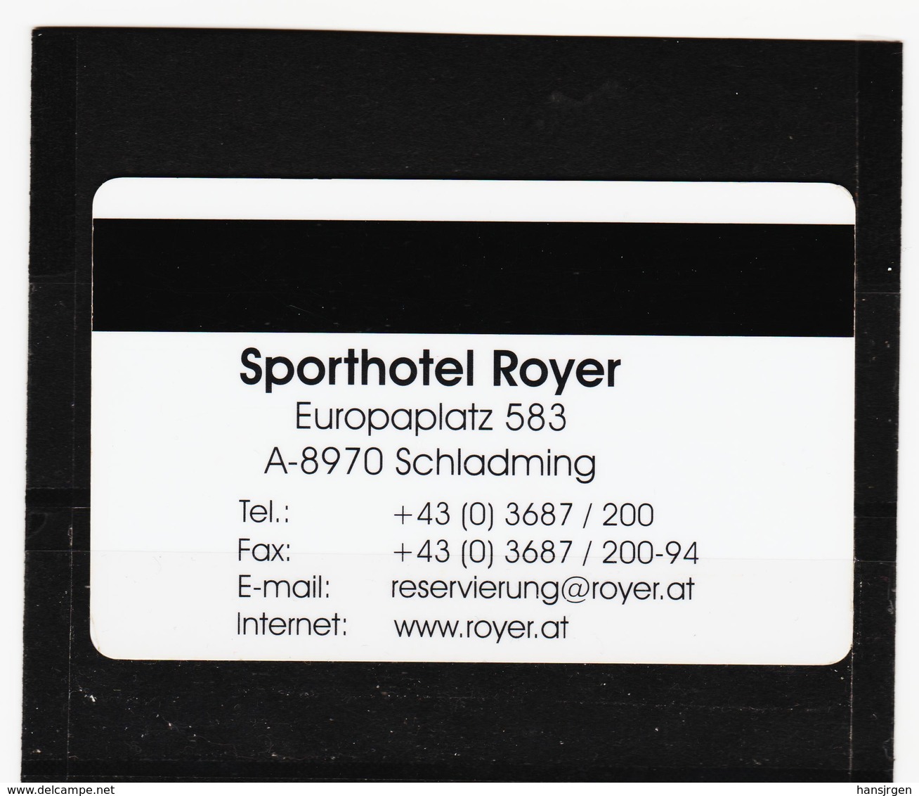 TWK39/40 ÖSTERREICH HOTELCARD HOTELKARE SPORTHOTEL ROYER SCHLADMING Gebraucht  SIEHE ABBILDUNG - Sonstige & Ohne Zuordnung