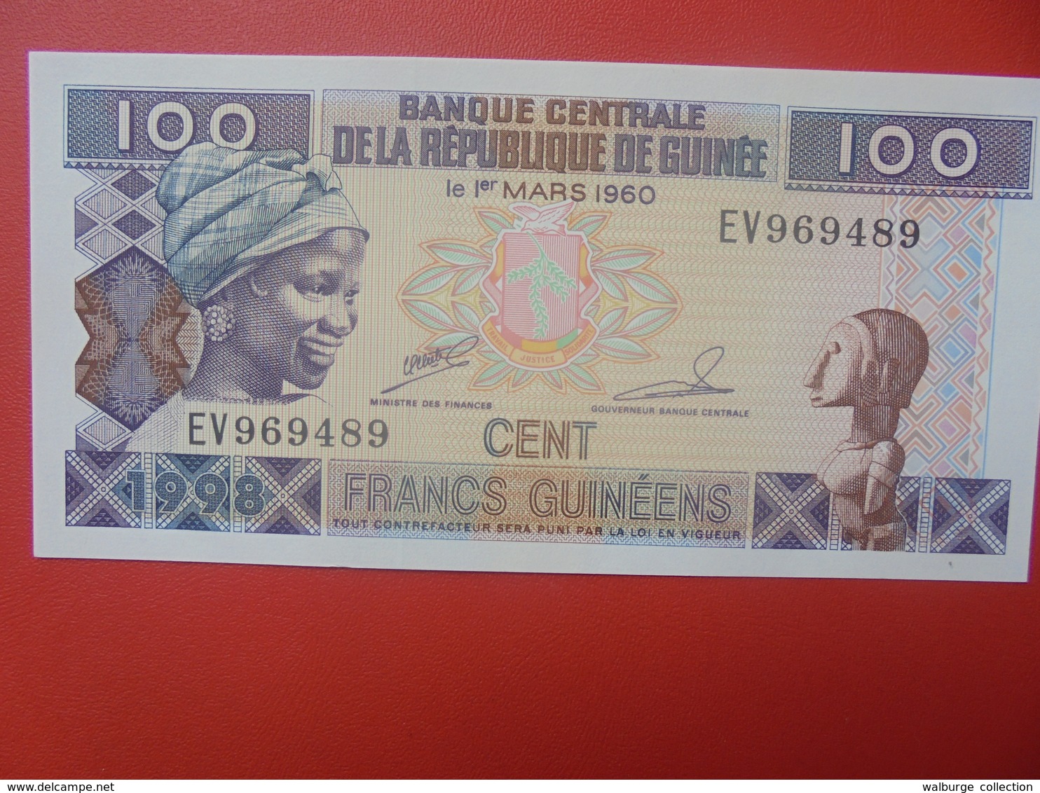 GUINEE 100 FRANCS 1998 PEU CIRCULER (B.5) - Guinea