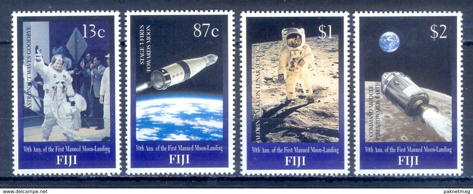 C107- Fiji 1999 30th Anniversary Of 1st Man On The Moon. Space. - Other & Unclassified