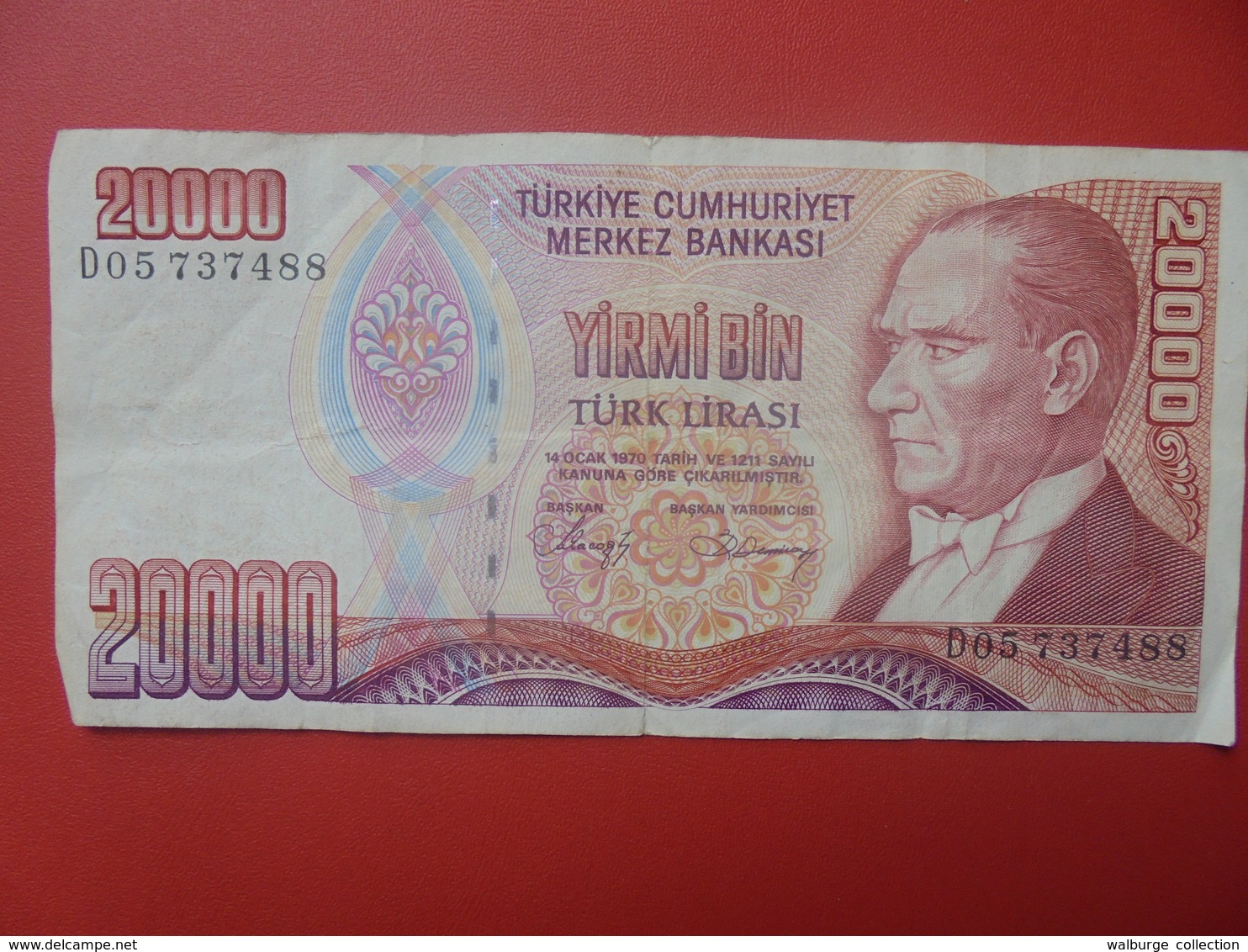 TURQUIE 20.000 LIRA 1970/88 CIRCULER (B.5) - Turquie