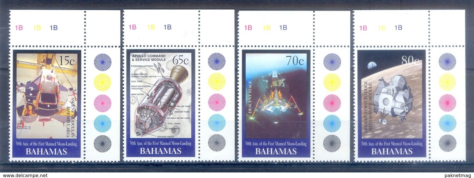 C116- Bahamas 1999 30th Anniversary Of 1st Man On The Moon. Space. - Other & Unclassified