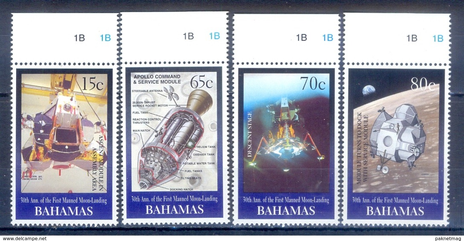 C116A- Bahamas 1999 30th Anniversary Of 1st Man On The Moon. Space. - Other & Unclassified