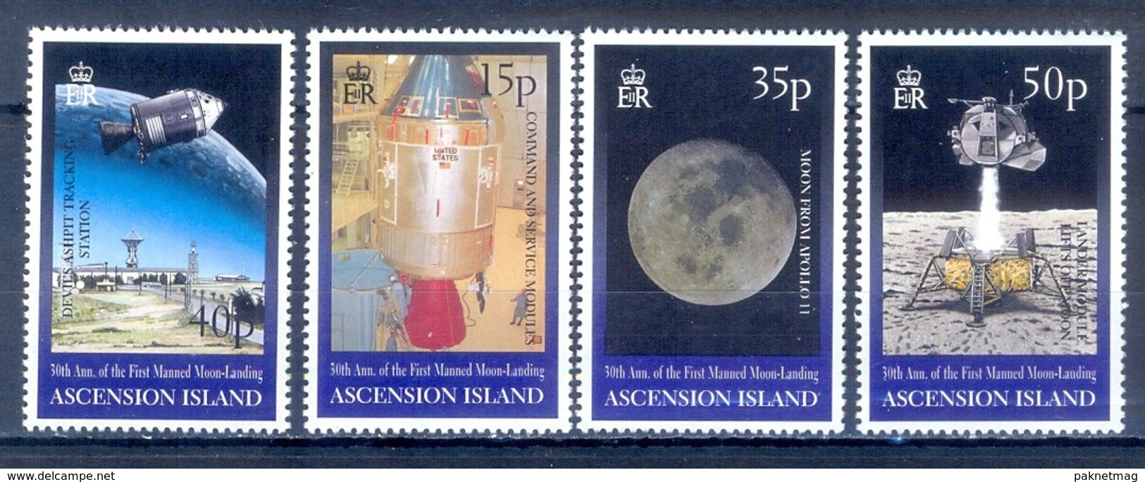 C117- Ascension Island 1999 30th Anniversary Of 1st Man On The Moon. Space. - Other & Unclassified