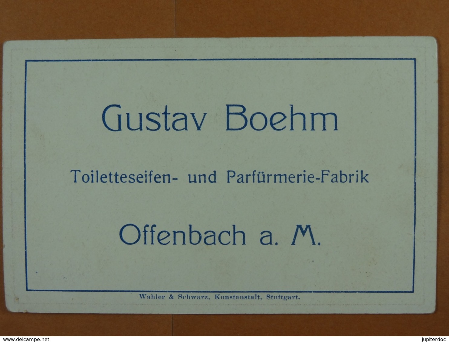 (10,4 Cm X 7,1 Cm) Gustav Boehm Toilettenseifen Und Parfurmeri Fabrik Perlen Des Mittelmeeres Corfu - Other & Unclassified