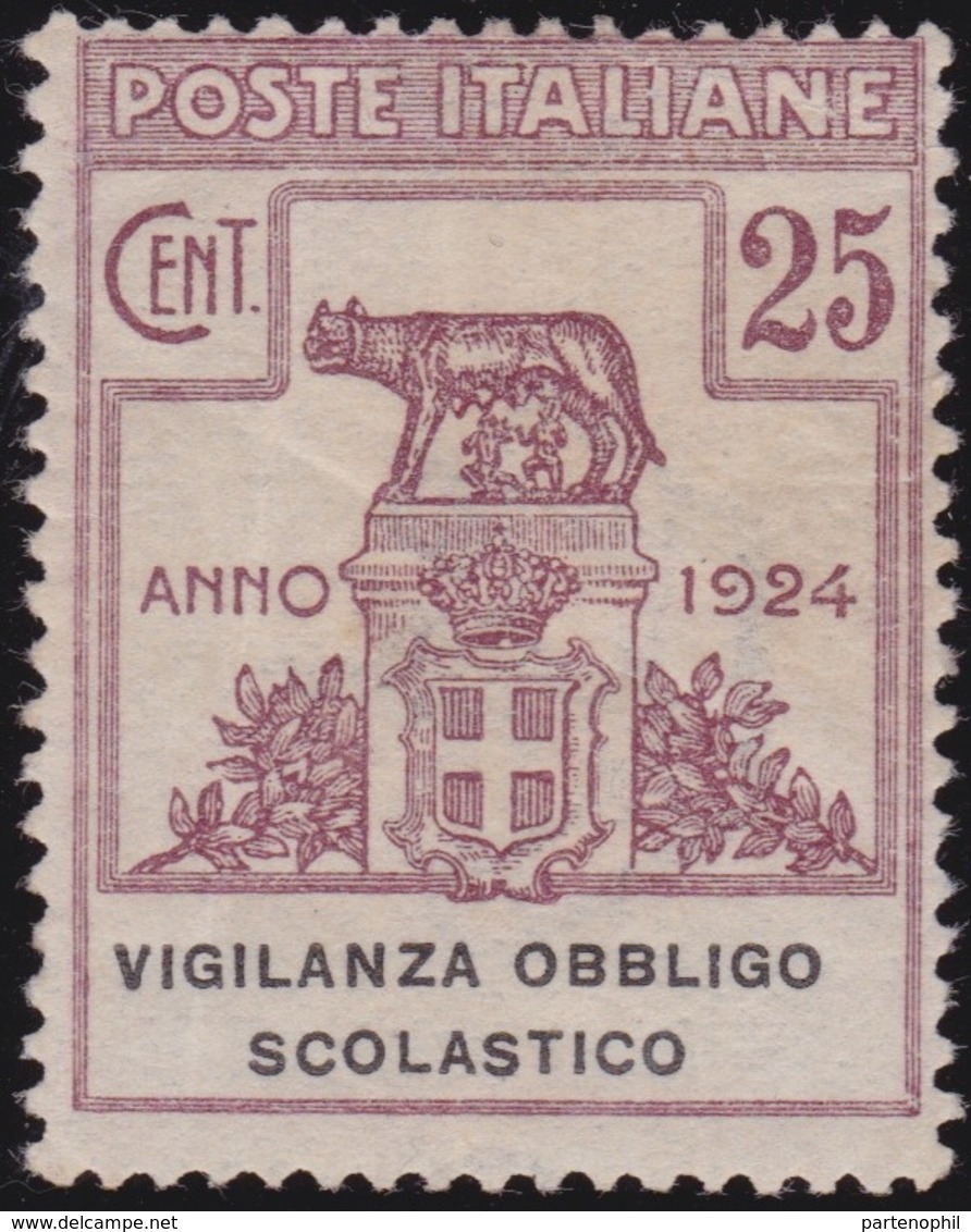 Italia Regno - ENTI PARASTATALI 162 ** 1924 - VIG. OBB. SCOL. N. 69. Cat. 325,00 SPL - Autres & Non Classés