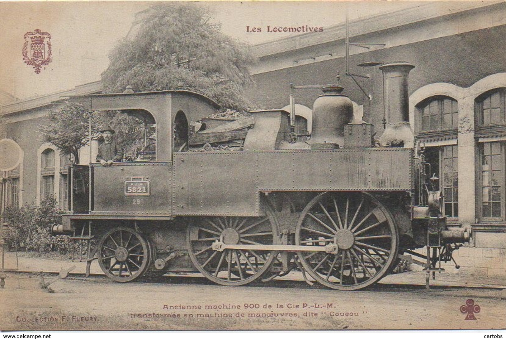 Collection Fleury" Les Locomotives " Machine De La Cie P.L.M Ancienne Machine 900 - Matériel