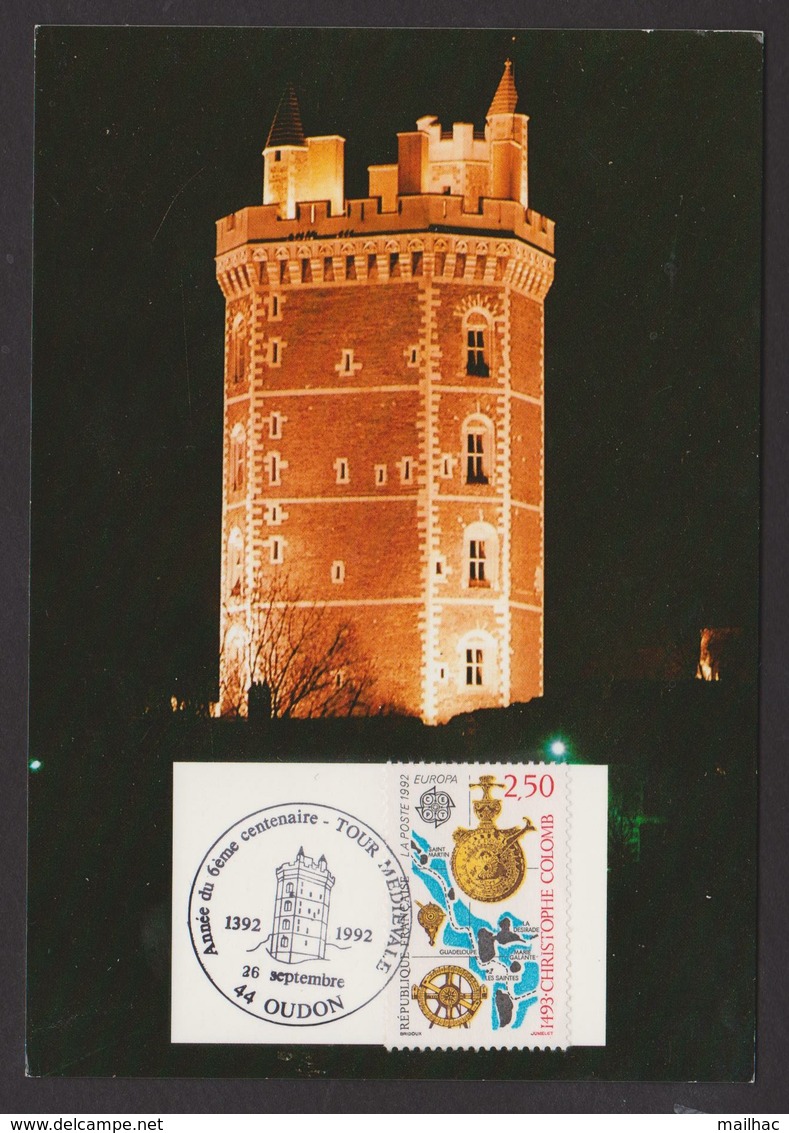 D 44 - OUDON - Souvenir Philatélique 1992 Du 600ème Anniversaire De La Tour Médiévale - Oudon