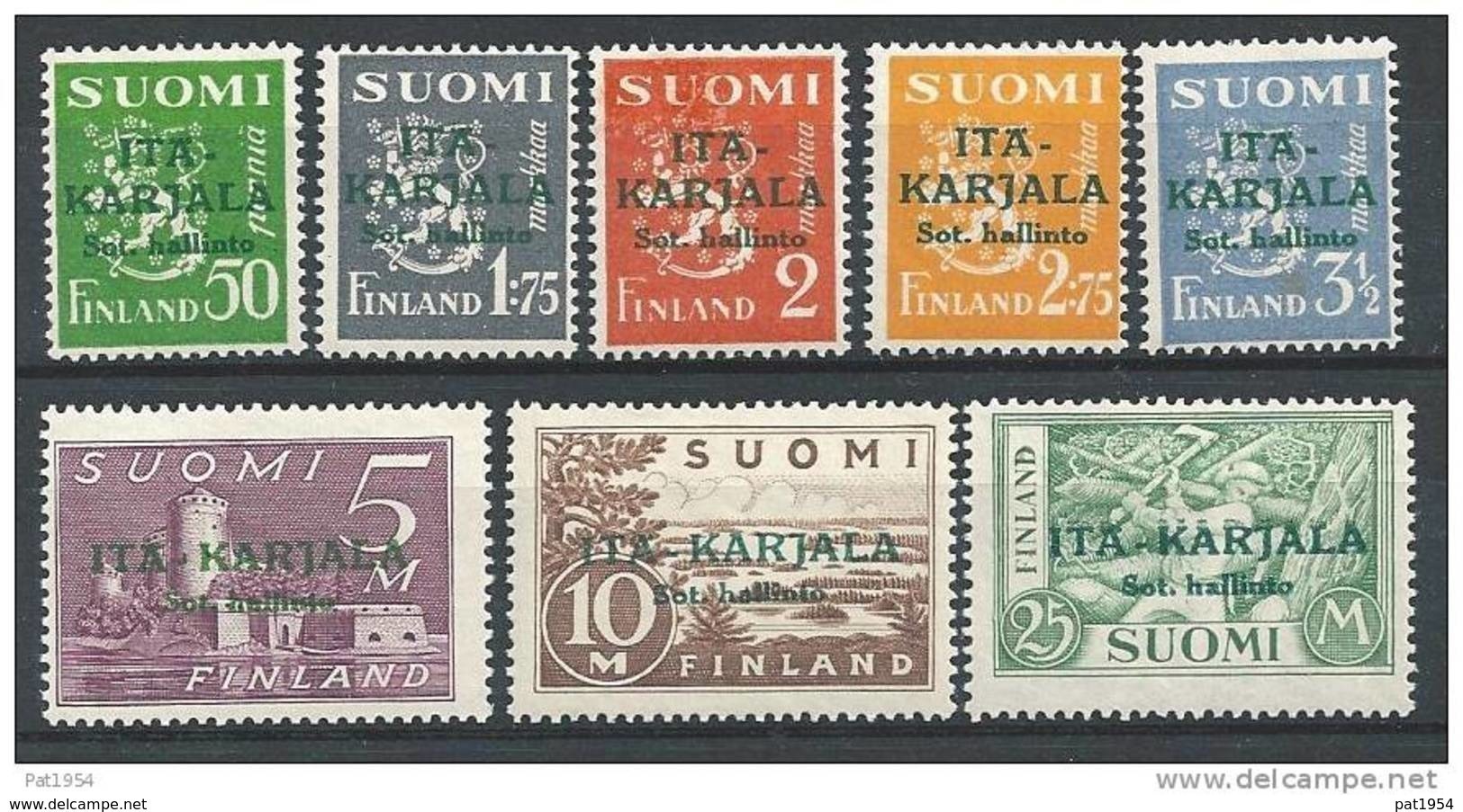 Finlande Occupation De La  Carélie Orientale1941 N°8/15 Neufs ** MNH - Emissions Locales