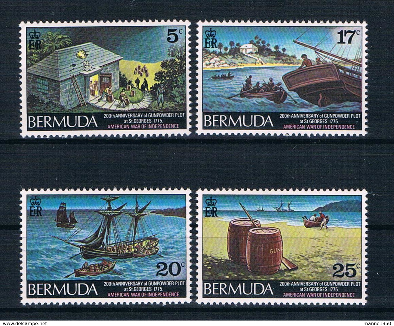 Bermuda 1975 200 Jahre Vereinigte Staaten Mi.Nr. 318/21 ** - Bermuda