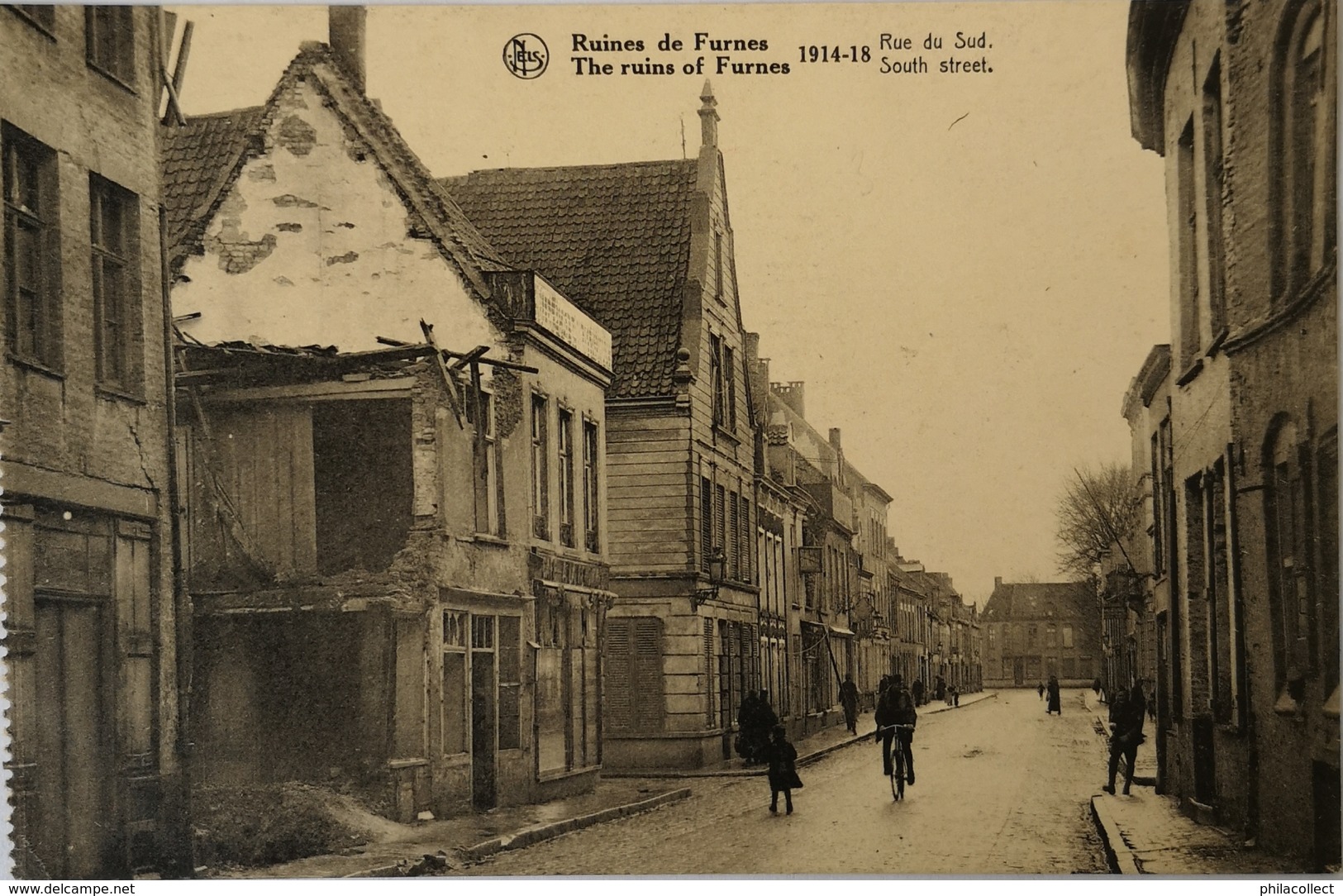 Militair // Veurne - Furnes Ruines 1914 - 18 // Rue Du Sud 19?? - Veurne