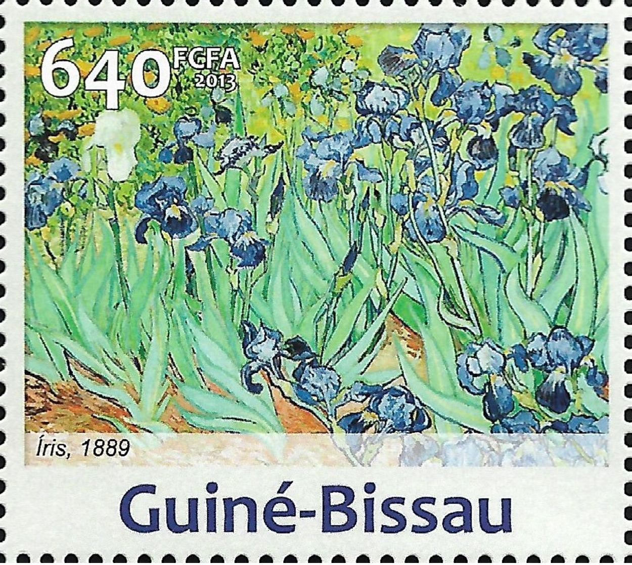 Guinea Bissau Irises Painting Vincent Van Gogh 1v Stamp Michel:6603 - Autres & Non Classés