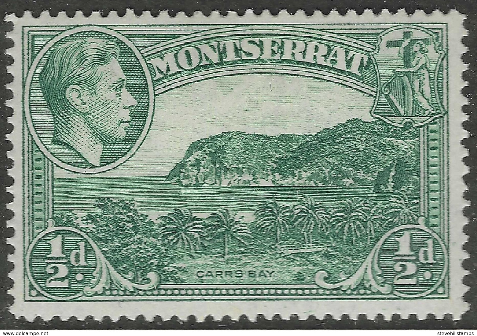 Montserrat. 1938-48 KGVI. ½d MH. P14 SG 101a - Montserrat