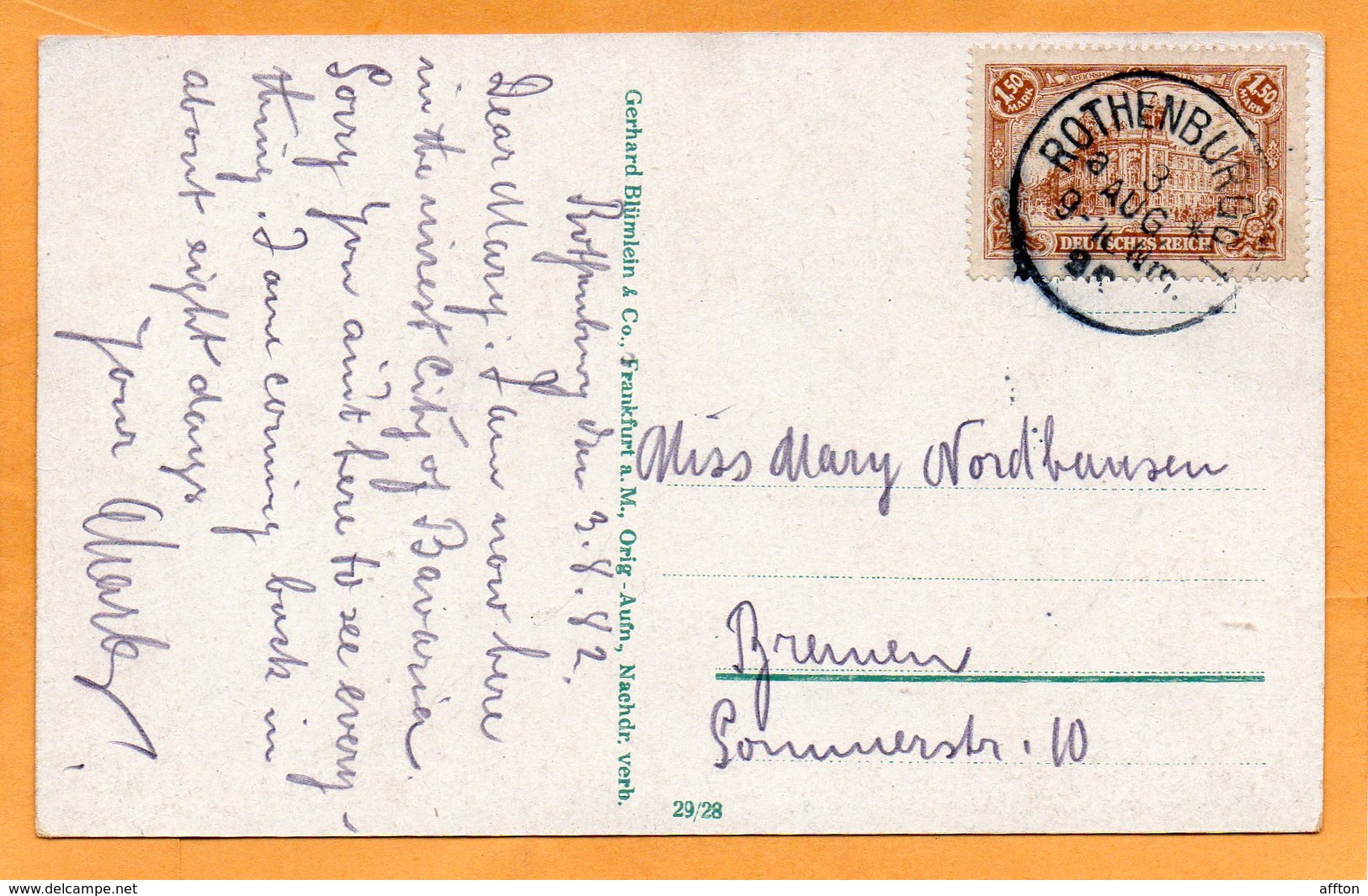 Rotenburg I Hann Germany 1921 Postcard Mailed - Rotenburg (Wuemme)