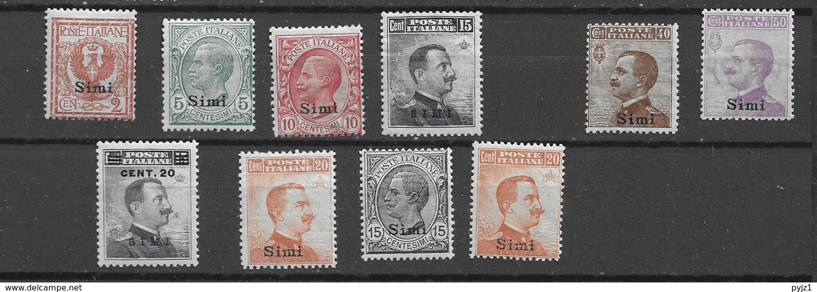 1912 MH Simi Mi 3-XII-13-XII (without 7-XII) - Aegean (Simi)