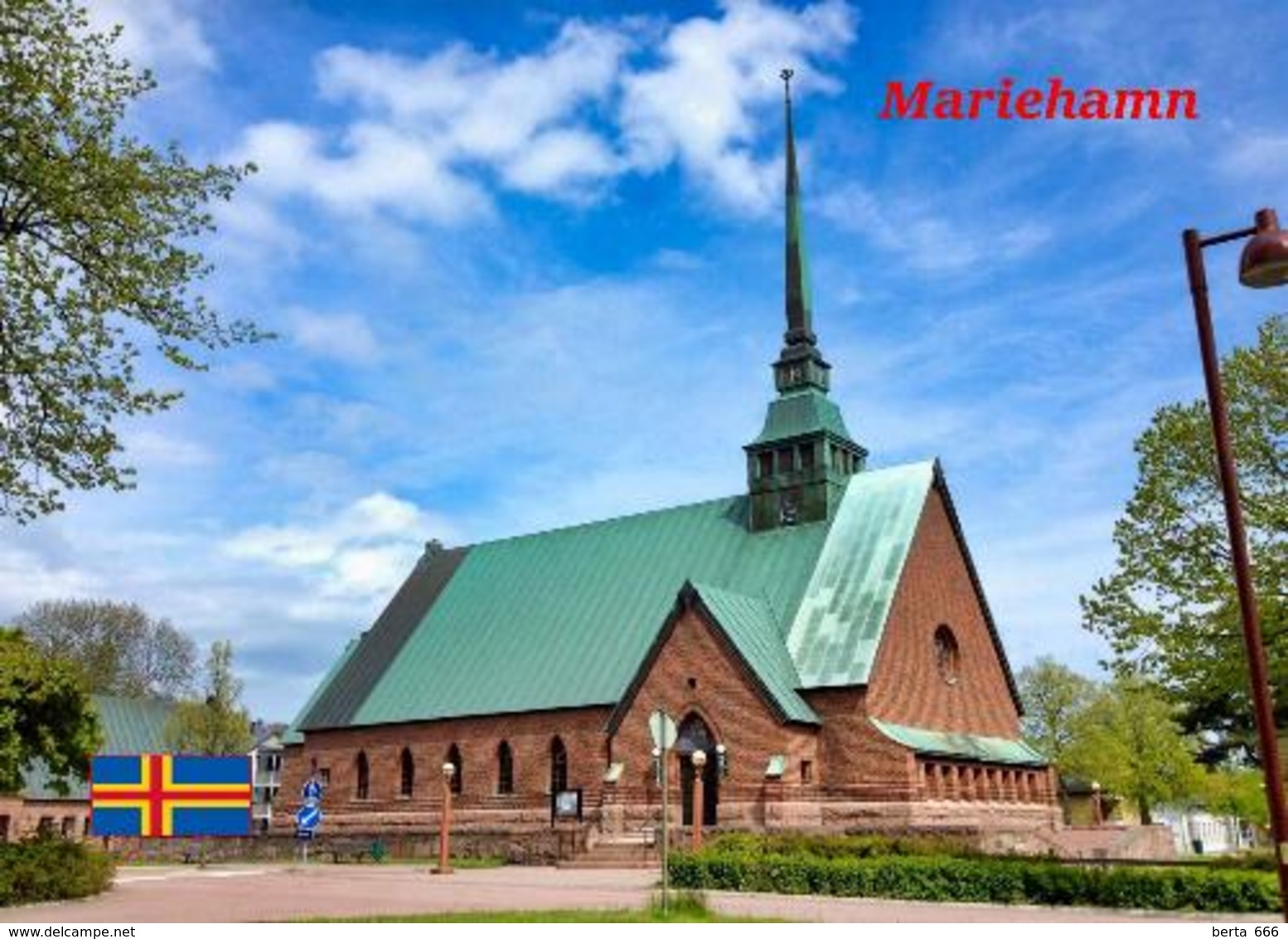Aland Islands Mariehamn Saint George’s Church New Postcard Ålandinseln AK - Finlande
