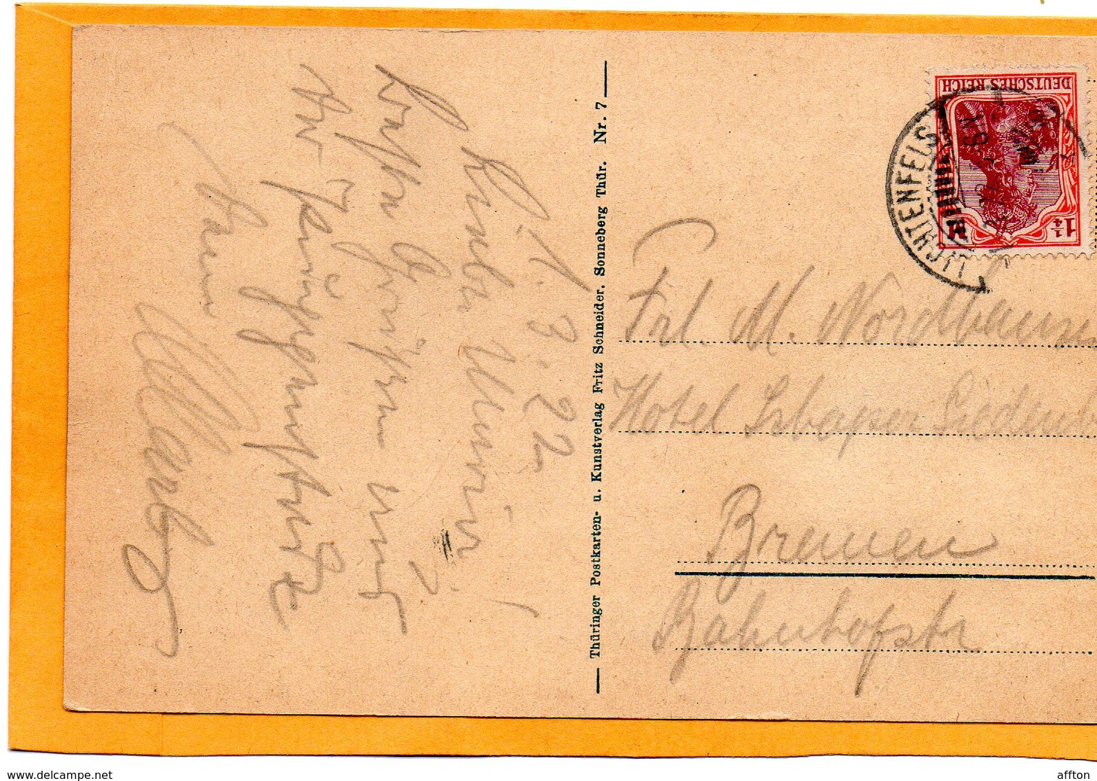 Sonneberg Germany 1921 Postcard Mailed - Sonneberg