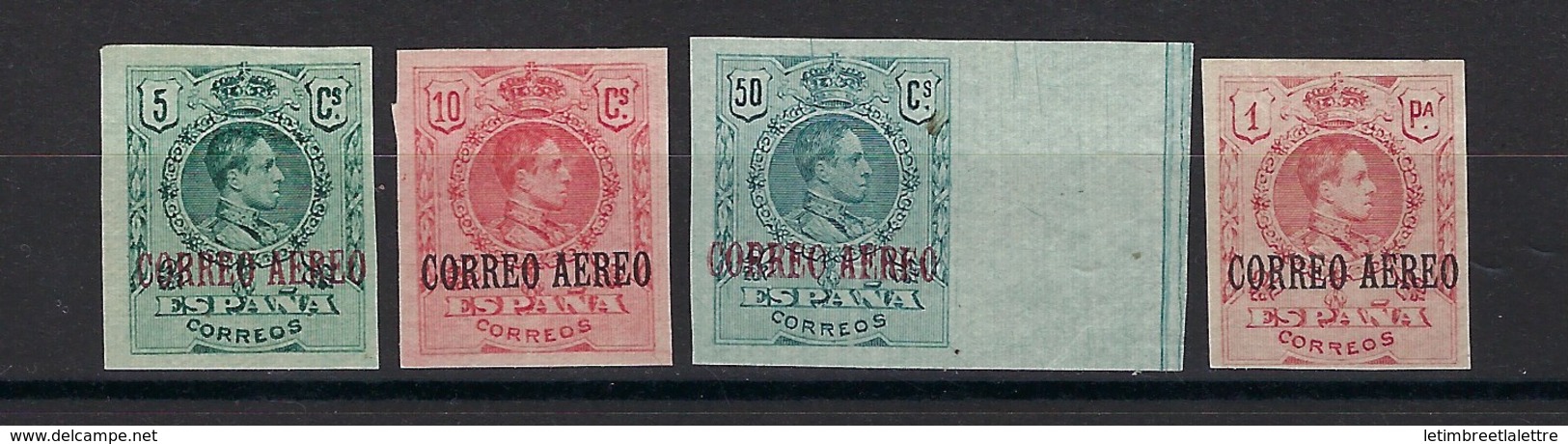 ⭐  Espagne - Poste Aérienne - YT PA N° 1 à 2 Et 5 à 6  ** - NON DENTELÉ - Peu Fréquent - Belle Qualité - TB - Unused Stamps