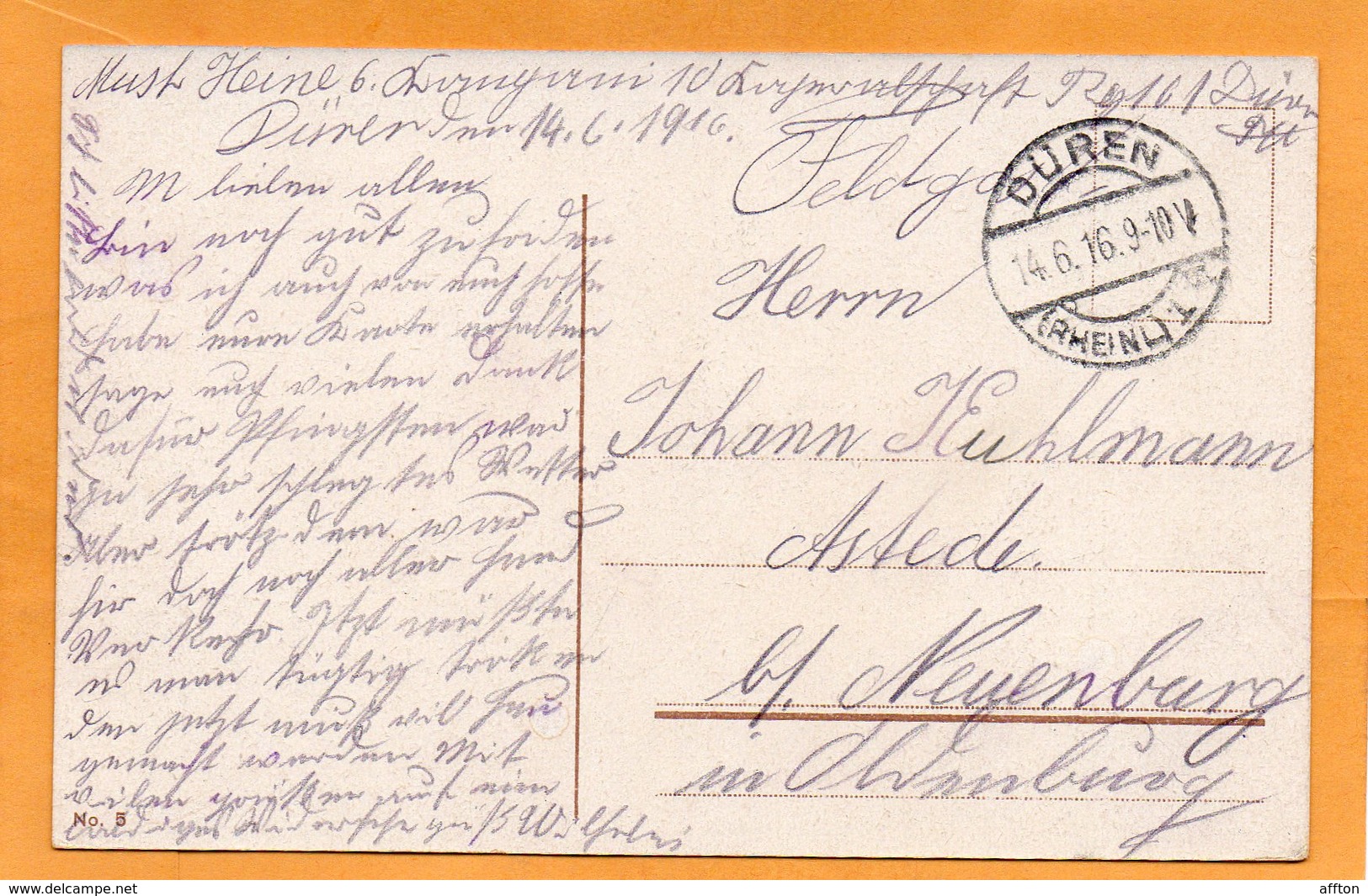 Witten Germany 1916 Postcard Mailed - Witten