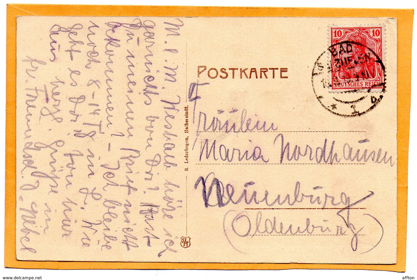 Bad Salzuflen Germany 1919 Postcard Mailed - Bad Salzuflen