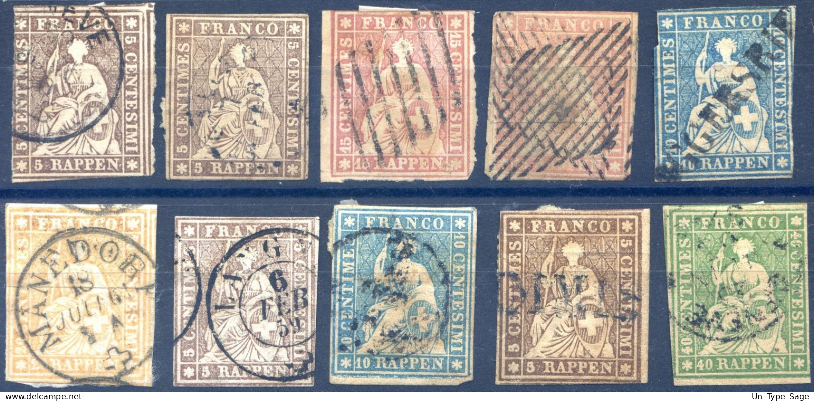 Suisse, Lot De 10 Classiques Oblitérés - Cote +340€ - (F621) - Gebruikt